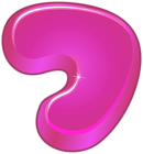 Pink Cartoon Number Seven PNG Clipart Image