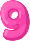 Pink Nine PNG Clipart
