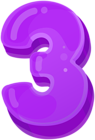 Purple Three PNG Clipart