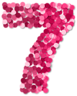 Seven 7 Number Pink PNG Clip Art