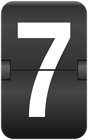 Seven Counter Number Clip Art Image