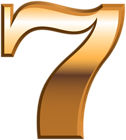 Seven Gold Number PNG Clipart