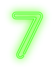 Seven Neon Green PNG Clip Art Image