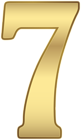 Seven Number Gold Transparent Image