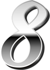 Silver Number Eight PNG Clip Art