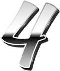 Silver Number Four PNG Clip Art