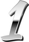 Silver Number One PNG Clip Art