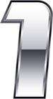 Silver Number One Transparent PNG Clip Art