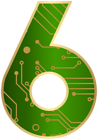 Six Cyber Number Transparent Image