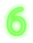 Six Neon Green PNG Clip Art Image