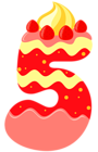 Sweet Number Five PNG Clipart Image