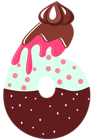 Sweet Number Six PNG Clipart Image