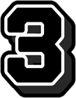 Three Black Number PNG Clipart