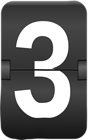 Three Counter Number Clip Art Image