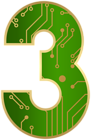 Three Cyber Number Transparent Image