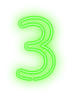 Three Neon Green PNG Clip Art Image