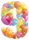 Transparent Nine Number of Balloons PNG Clipart Image