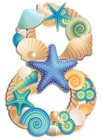 Transparent Number Eight Sea Style PNG Clipart Picture