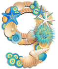 Transparent Number Nine Sea Style PNG Clipart Picture