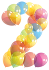 Transparent Two Number of Balloons PNG Clipart Image