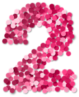 Two 2 Number Pink PNG Clip Art