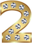 Two Gold Number PNG Clip Art Image
