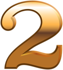 Two Gold Number PNG Clipart