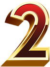 Two Gold Red Number PNG Clip Art