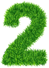 Two Grass Number Transparent Image