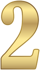 Two Number Gold Transparent Image