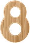 Wooden Number Eight Transparent PNG Clip Art Image