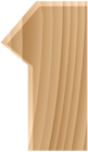 Wooden Number One Transparent PNG Clip Art Image