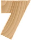 Wooden Number Seven Transparent PNG Clip Art Image