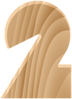 Wooden Number Two Transparent PNG Clip Art Image