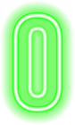 Zero Green Neon PNG Clipart