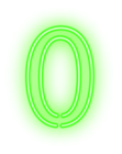Zero Neon Green PNG Clip Art Image