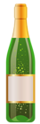 Bottle of White Wine PNG Vector Clipart