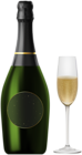 Champagne Bottle and Glass Clip Art