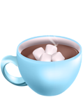Cocoa with Marshmallows Blue Cup PNG Clipart