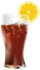 Cola with Ice and Lemon PNG Transparent Clip Art Image