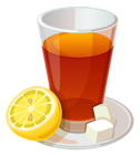 Cup of Tea and Lemon PNG Vector Clipart Picture