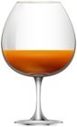Glass with Brandy PNG Transparent Clipart