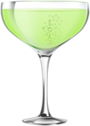 Glass with Green Cocktail PNG Clipart