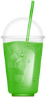 Green Drink with Ice PNG Clipart