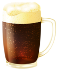 Mug of Dark Beer PNG Vector Clipart Image