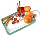Tray with Cup of Tea PNG Clipart