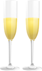Two Champagne Glasses PNG Clip Art Image