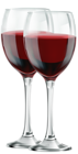 Two Glasses of Red Wine PNG Clip Art Image