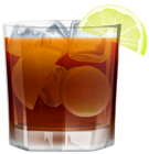 Whiskey withIce and Lemon PNG Clip Art Image