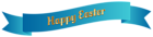 Blue Happy Easter Banner PNG Clip Art Image